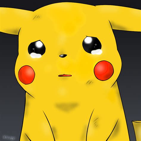 Pikachu Crying - Digipaint by Flashign on DeviantArt