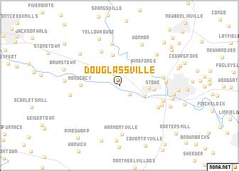 Douglassville (United States - USA) map - nona.net