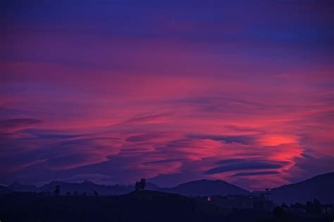 Silhouette Beautiful Clouds Photo Pink 4k Wallpaper,HD Nature ...