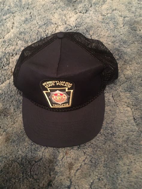 Vintage Pennsylvania State Police Trooper Hat Cap Sn… - Gem