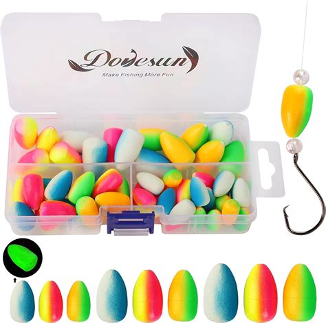 Dovesun Foam Floats Pompano Rigs Fishing Rig Floats Fly Fishing Floats Bright Color Bullet with ...