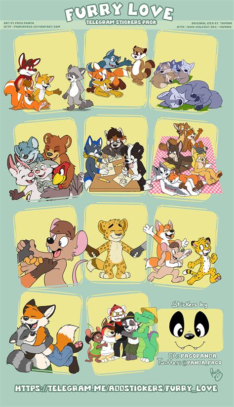 Furry love stickers pack by pandapaco on DeviantArt