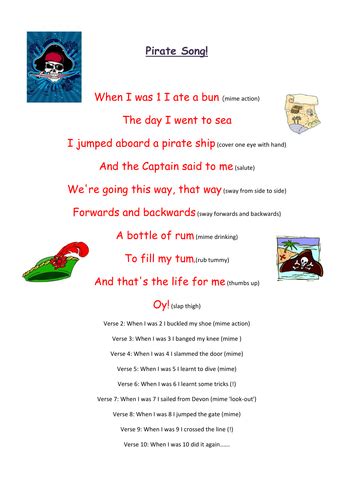 Pirate Song! by zoekim - Teaching Resources - Tes