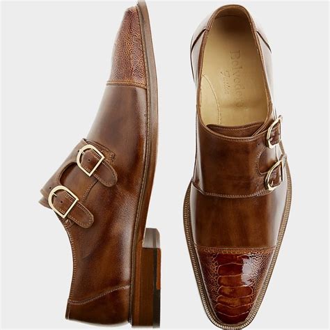 Belvedere Amico Tan Double Monk Strap Shoes - Men's Shoes | Men's ...