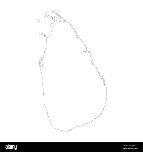 Sri Lanka vector country map outline Stock Vector Image & Art - Alamy