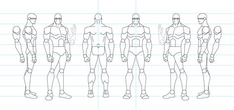 Figure Drawing Turnaround Template - Male by tamm3r on DeviantArt