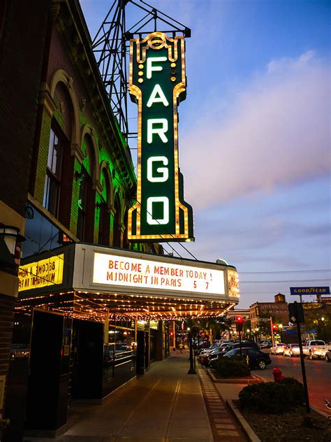 Fargo Theater and Downtown Along Broadway Drive Photograph by Paul Velgos - Fine Art America