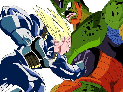 Vegeta VS Cell by michaelmyers666 on DeviantArt