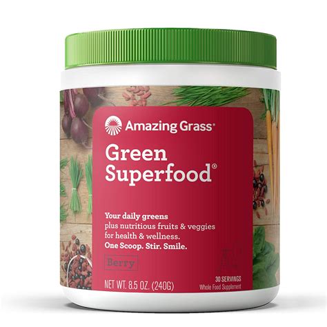 Amazing Grass Green Superfood Powder, Berry, 30 Servings - Walmart.com