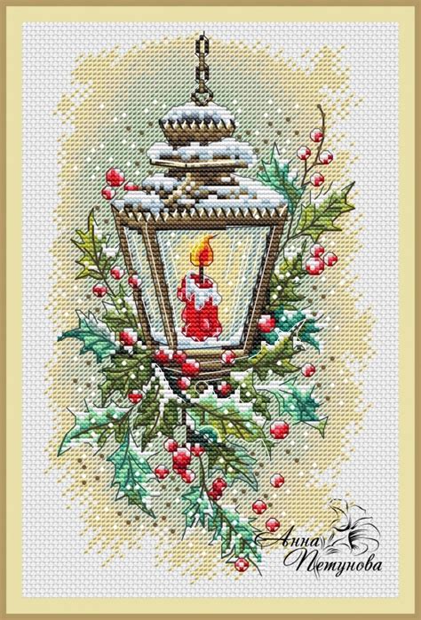 Christmas Light Cross Stitch Pattern, code AP-014 Anna Petunova | Buy ...