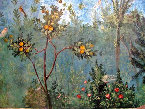 Fresco Painted Garden Villa of Livia Palazzo Italy | roman garden ...