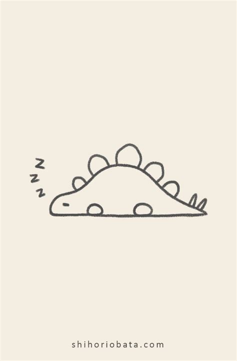 22 Cute Easy Dinosaur Drawing Ideas