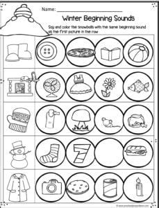 Learning & School Winter Activities for Kids Winter Worksheets for Kids Montessori Worksheets ...