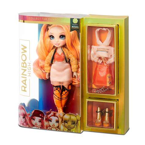 Rainbow Surprise Rainbow High Poppy Rowan - Orange Clothes Fashion Doll ...