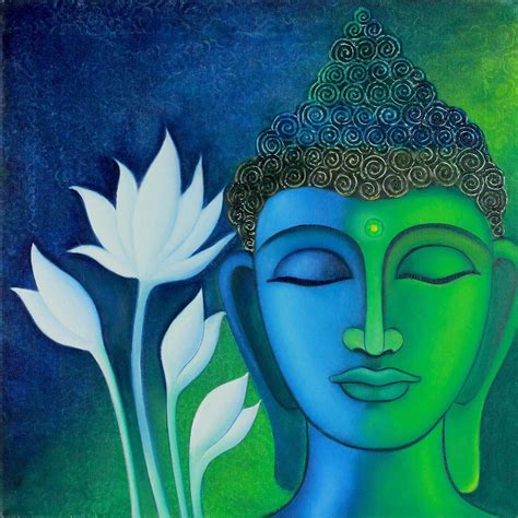 MHHDD Gautama Buddha Painting Seek Peace Vishnu Rajput Arts Posters And ...