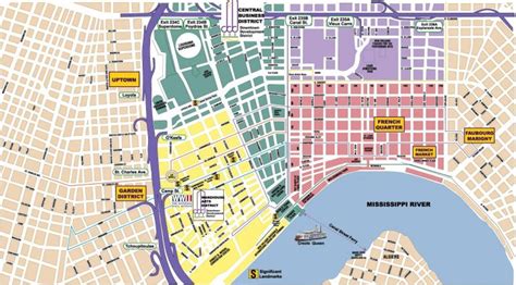 New Orleans Area Maps | On The Town - New Orleans Street Map Printable - Printable Maps