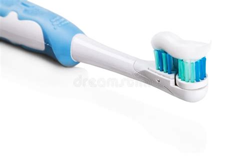 Electric Toothbrush With Toothpaste Stock Image - Image of paste, fluoride: 102682323