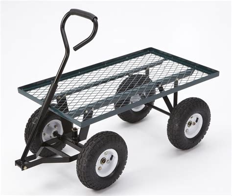 Farm and Ranch FR100F Steel Flatbed Utility Cart with Padded Pull Handle and 10- | eBay