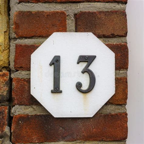 House number thirteen 13 stock photo. Image of address - 116346050