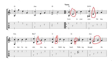 guitar - How to add extra notes to the original music sheet - Music ...