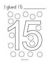 My Number 15 Coloring Page  Twisty Noodle sketch template