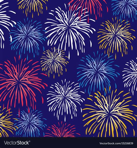 Fireworks background pattern Royalty Free Vector Image