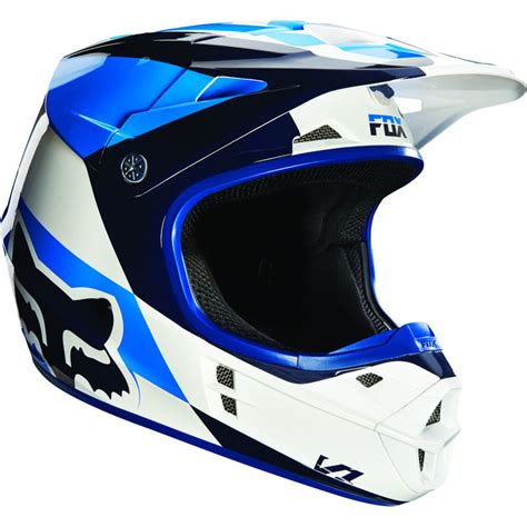 FOX RACING V1 MAKO BLUE WHITE HELMET MX DIRT BIKE SIZE LARGE