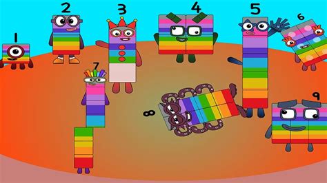 Numberblocks Step Squads!Numberblocks band Rainbow with 6 7 8 and 9 ...