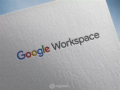 the google workspace logo is displayed on a white paper