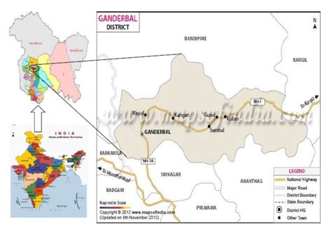 Ganderbal district in Kashmir showing the location of the study area. | Download Scientific Diagram