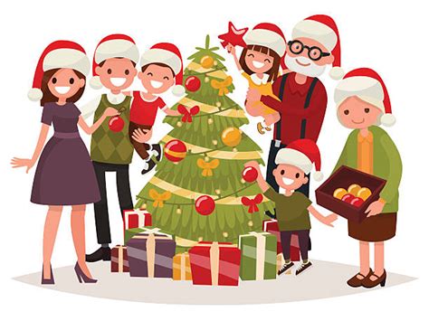 Family Christmas Illustrations, Royalty-Free Vector Graphics & Clip Art ...