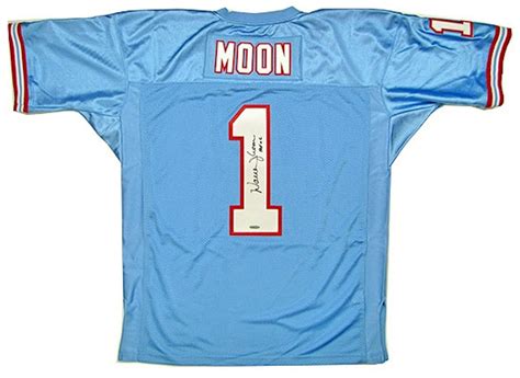 Warren Moon Autographed Houston Oilers Mitchell & Ness Throwback Jersey ...