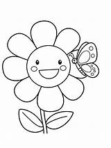 Flowers and Butterflies Coloring Pages To Print  Free Printable sketch template