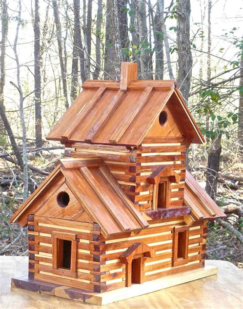 Huge Cedar Log Cabin BIRDHOUSE Condo