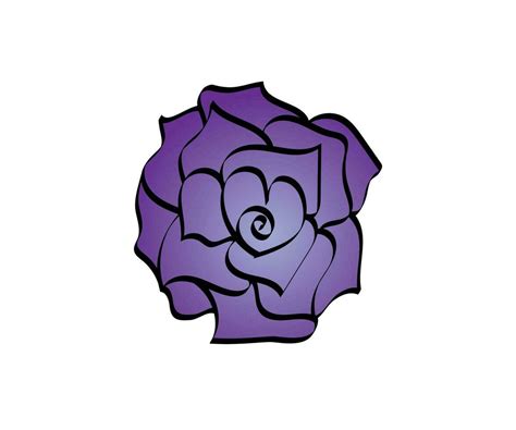 beautiful purple rose flower line art drawing Vector Art, Icons, and Graphics for Free Download ...