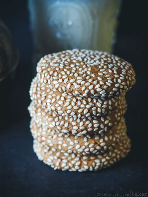 Sesame Cookies (Vegan, GF) | Vegan cookies, Sesame cookies, Vegan cheesecake recipe