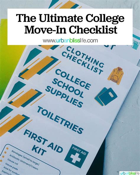 The Ultimate College Checklist Bundle of Printables - Urban Bliss Life