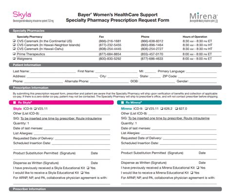 Mirena Iud Consent Form Bayer 2024 - Consent-form.net