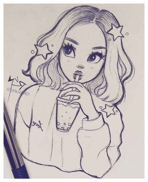 #cute #cartoon #girl #drawing #sketches #cutecartoongirldrawingsketches ...