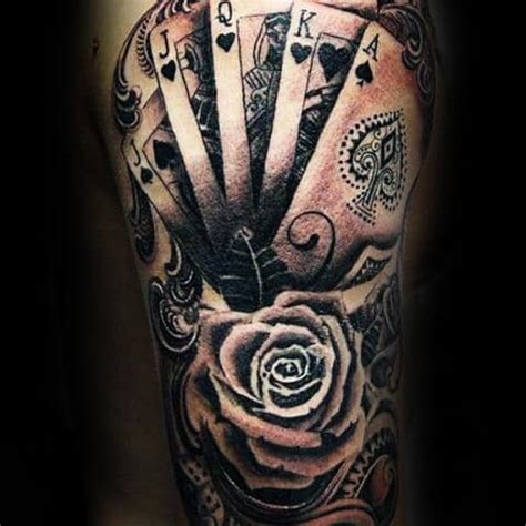 90 Playing Card Tattoos For Men - Lucky Design Ideas