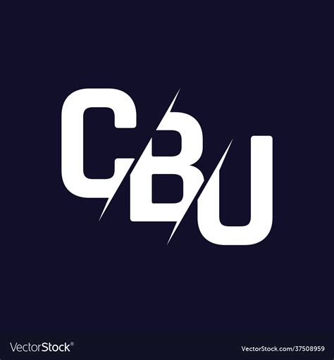 Monogram letters initial logo design cbu Vector Image