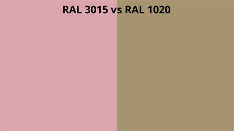 RAL 3015 vs 1020 | RAL colour chart UK