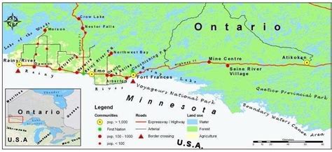 1: Map of The Rainy River District | Download Scientific Diagram