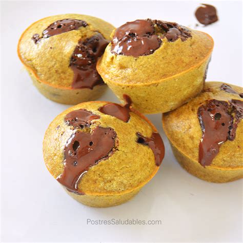 Cupcakes saludables de Banano Chocochip – Postres Saludables