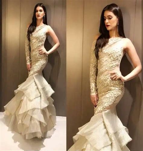 Kriti sanon in metallic gown at IIFA 2018 | Western dresses for girl, Indian fashion dresses ...