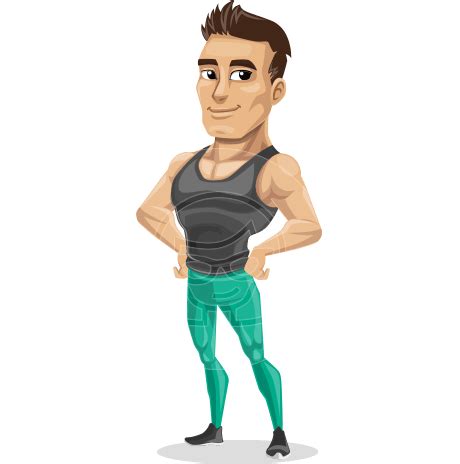 Fitness and Sport Vector Cartoon Characters | GraphicMama