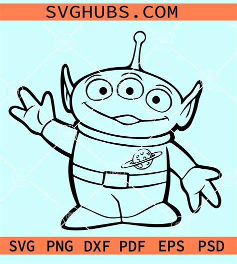 Toy Story Alien SVG, alien face SVG, Ooooh SVG, Green alien SVG