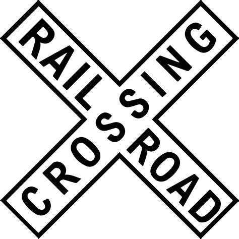 Railroad Crossing Sign Railway Steam Train Engine Locomotive