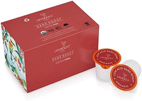 Amazon.com: Lifeboost Dark Roast Low Acid Coffee K Cups - Single Origin ...