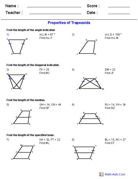 Properties Of A Trapezoids